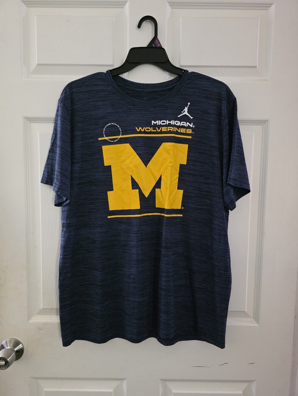Men Size XL Jordan Michigan Wolverines Tshirt Blue